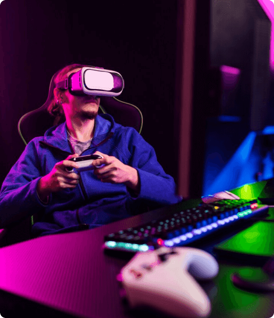 VR gaming arena - Players enjoying immersive virtual reality experiences