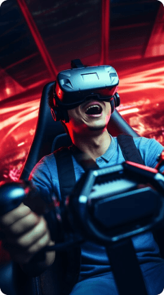 VR technology showcase - Advanced virtual reality equipment and setup